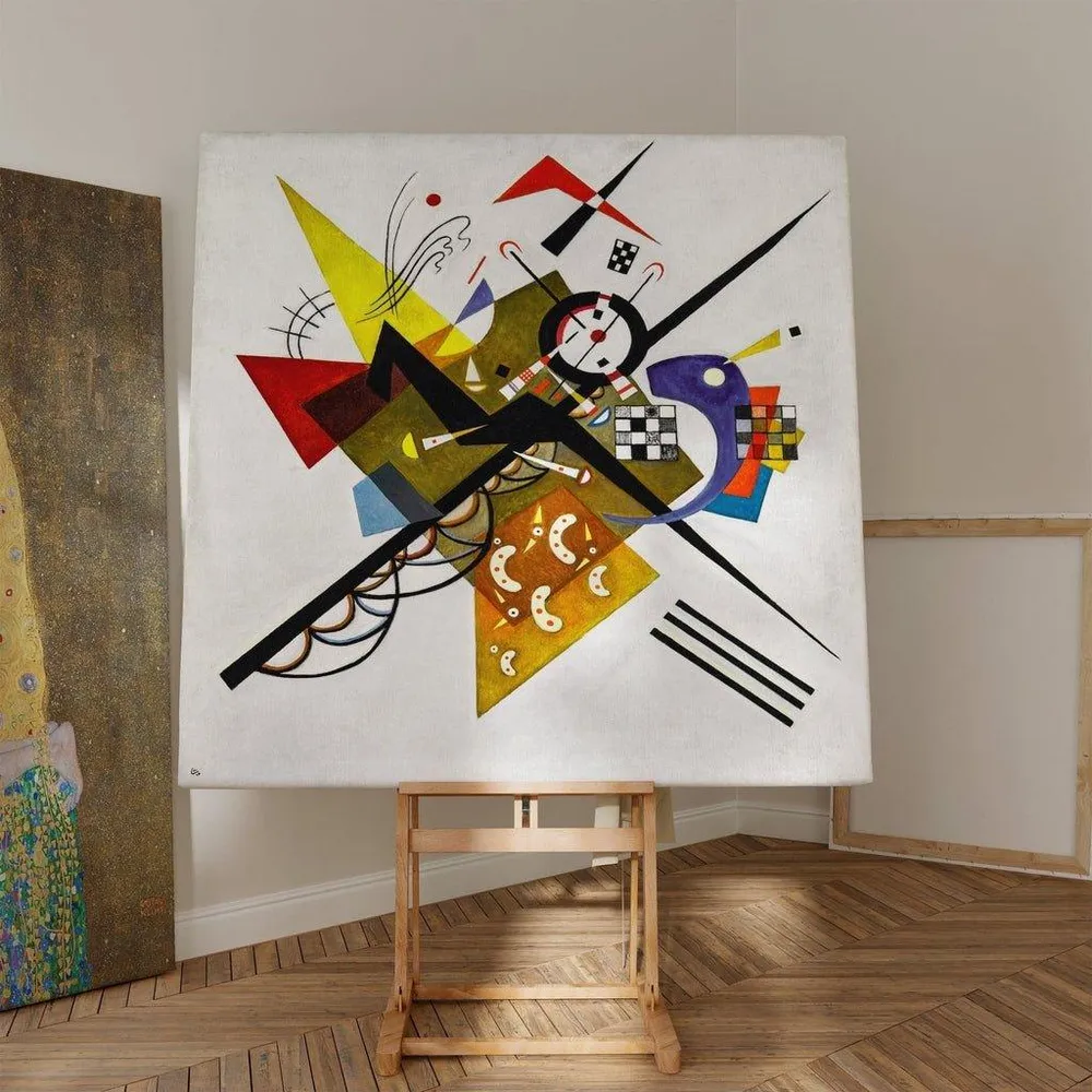 Tableau Reprodution tableau | Sur blanc II - Wassily Kandinsky | Reproduction Artem Legrand