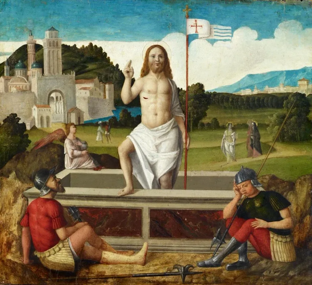 Tableau Résurrection du Christ - Francesco Di Simone Da Santacroce | Reproduction Artem Legrand
