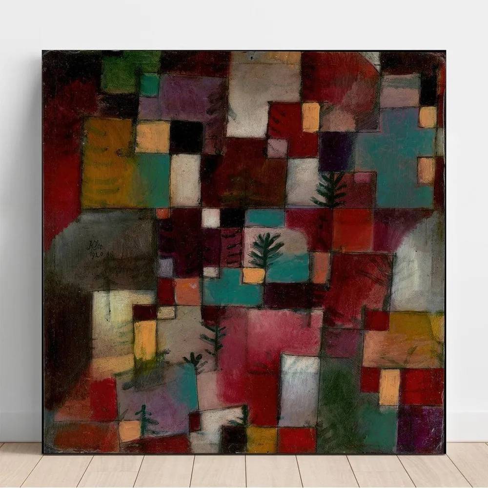 Tableau Rythmes rouge-vert et violet-jaune - Paul Klee | Reproduction Artem Legrand