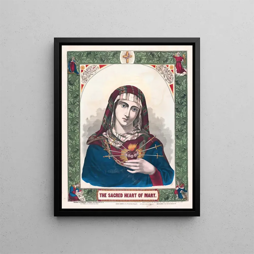 Tableau Le Sacré-Cœur de Marie - Anonyme | Reproduction Artem Legrand