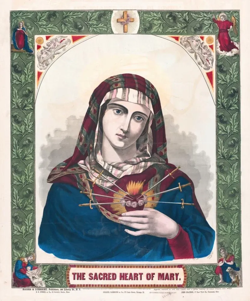 Tableau Le Sacré-Cœur de Marie - Anonyme | Reproduction Artem Legrand