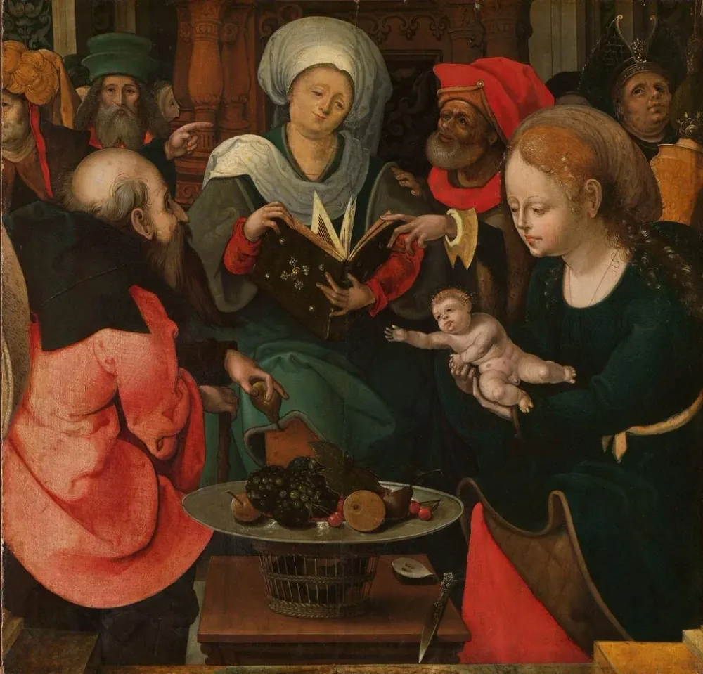 Tableau Sainteté de la Parenté - Maître de l'Adoration de Lille | Reproduction Artem Legrand
