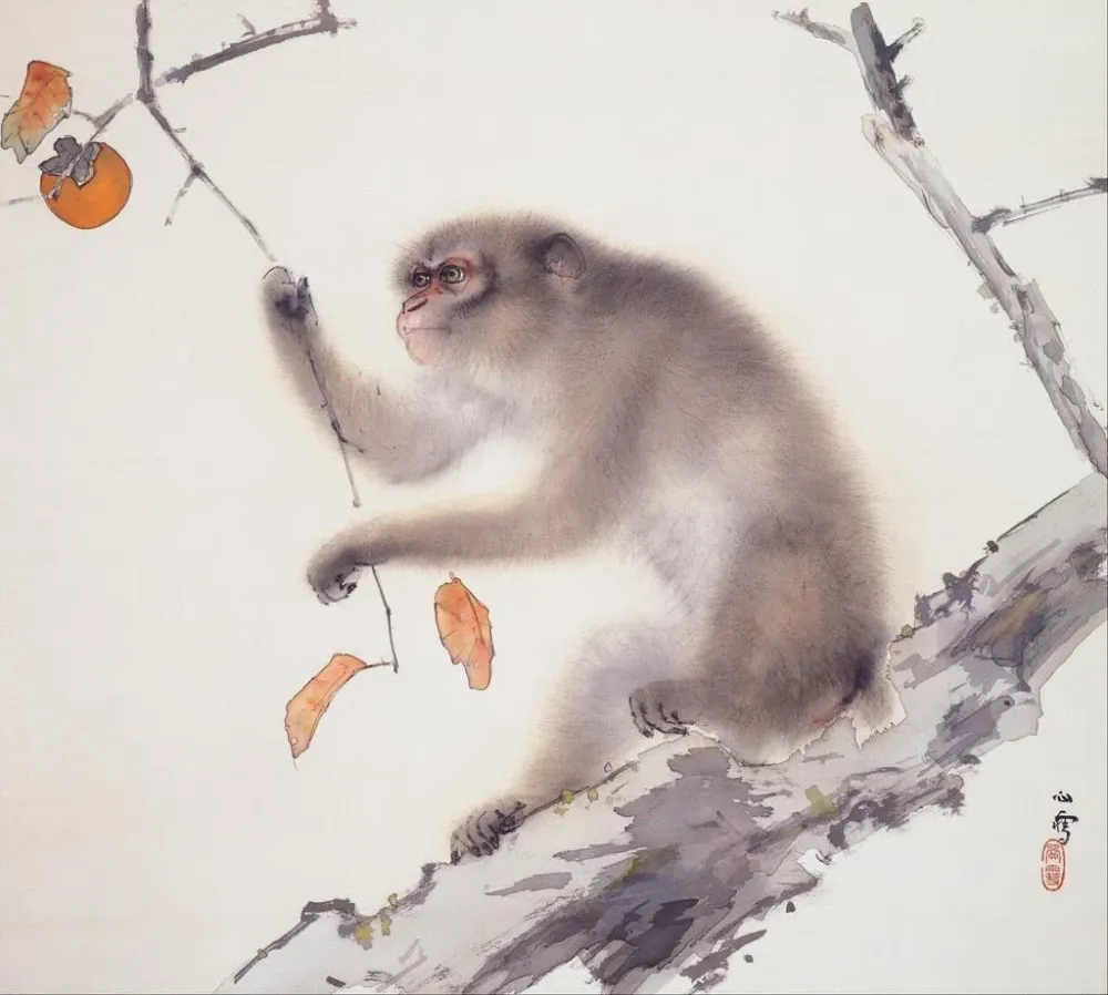 Tableau Singe - Hashimoto Kansetsu | Reproduction Artem Legrand