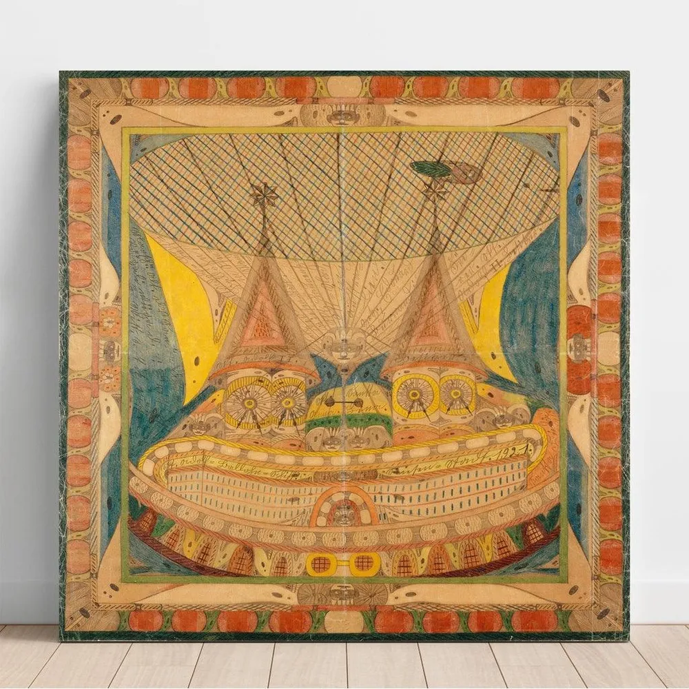 Tableau Skt. Adolf-Ballohn-Schiff; Riesen-Stadt - Adolf Wölfli | Reproduction Artem Legrand