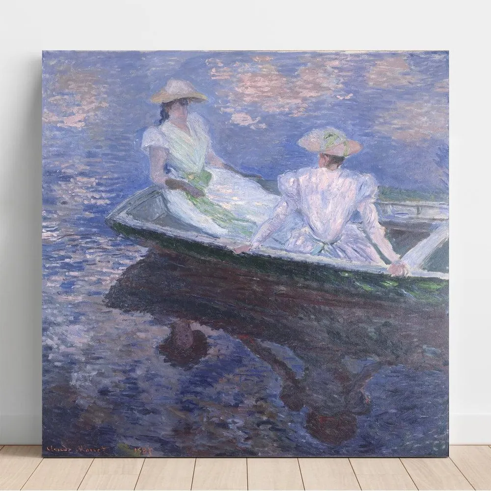Tableau Sur le bateau - Claude Monet | Reproduction Artem Legrand