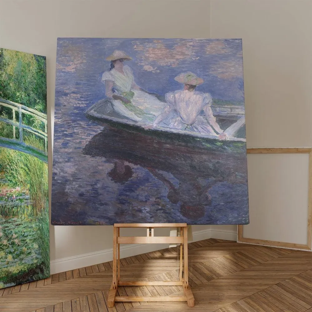 Tableau Sur le bateau - Claude Monet | Reproduction Artem Legrand
