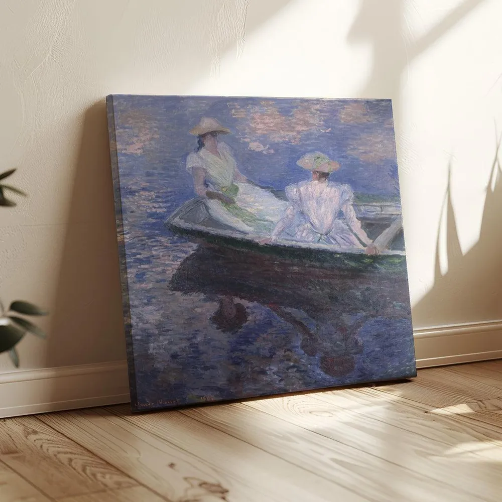 Tableau Sur le bateau - Claude Monet | Reproduction Artem Legrand