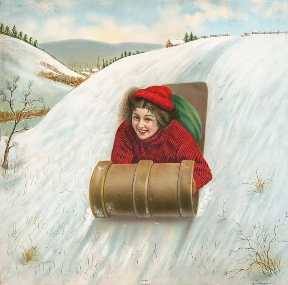 Tableau Toboggan - Anonyme | Reproduction Artem Legrand