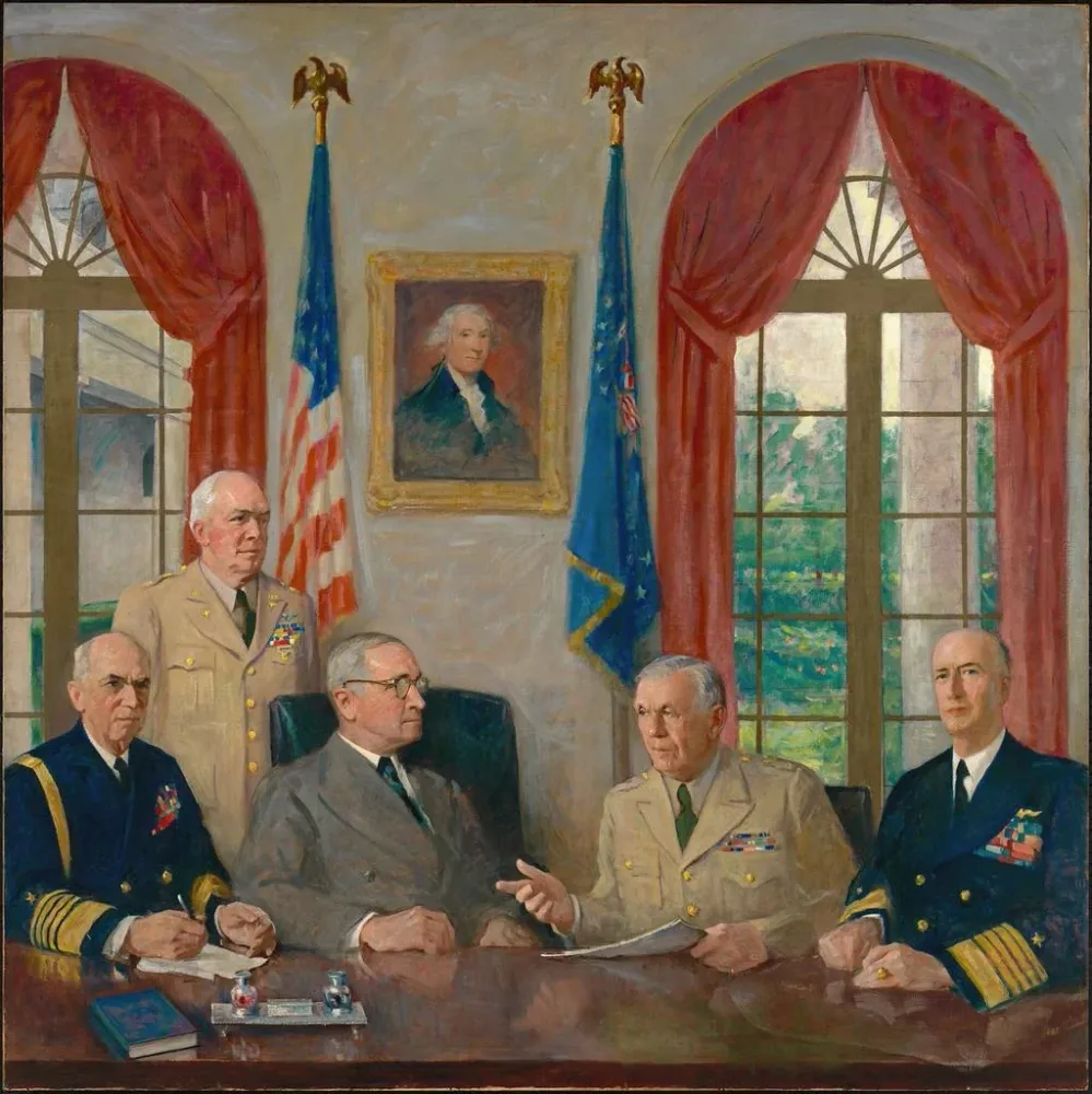 Tableau Truman et ses conseillers militaires - Augustus Vincent Tack | Reproduction Artem Legrand