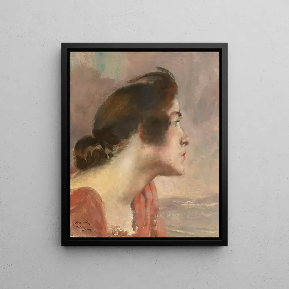Tableau Tête d'une jeune fille - Albert Besnard | Reproduction Artem Legrand