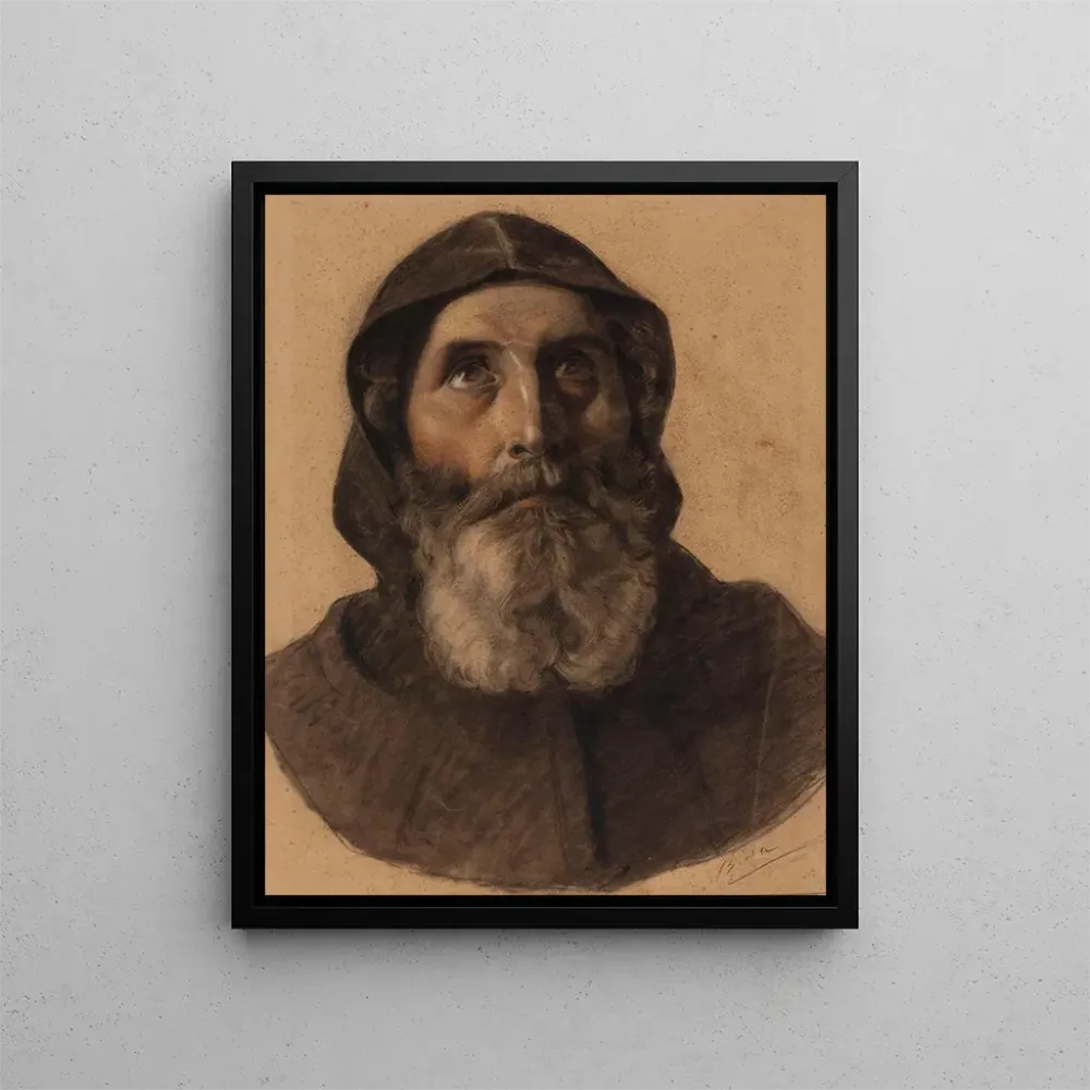 Tableau Tête de moine barbu - Alexandre Bida | Reproduction Artem Legrand