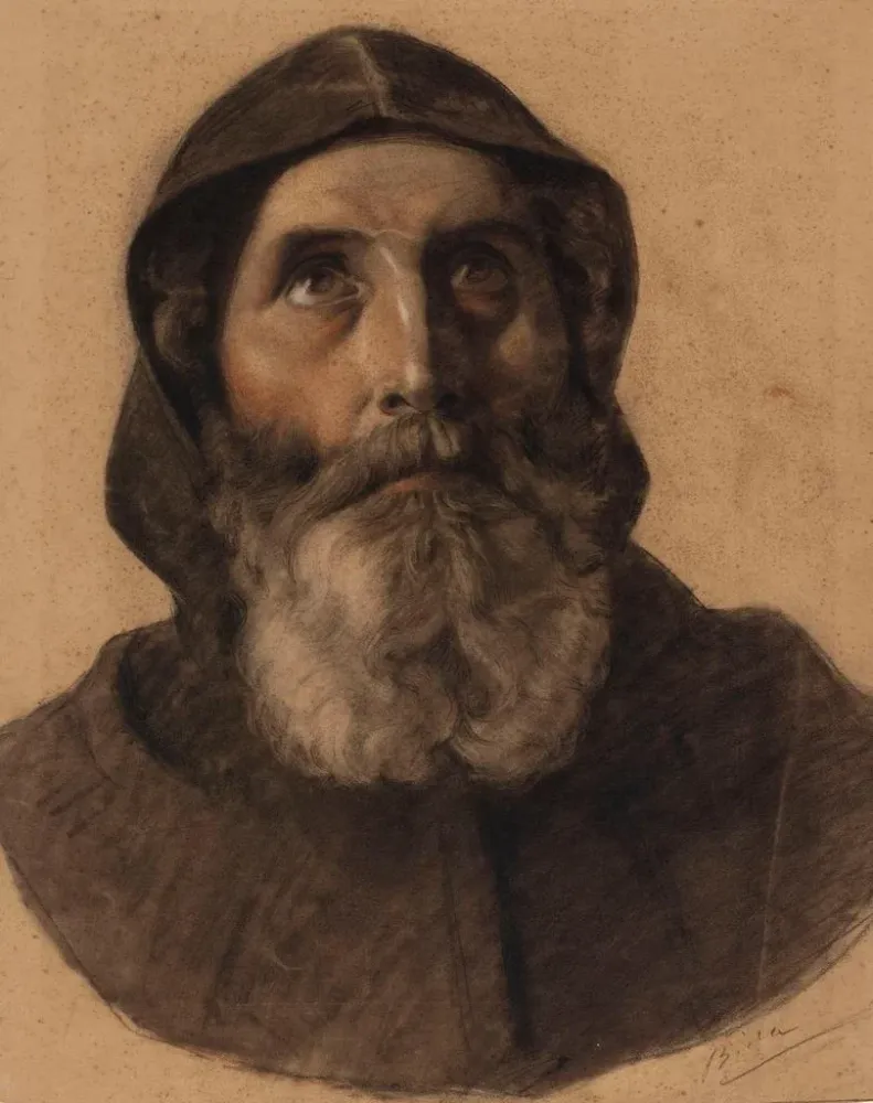Tableau Tête de moine barbu - Alexandre Bida | Reproduction Artem Legrand