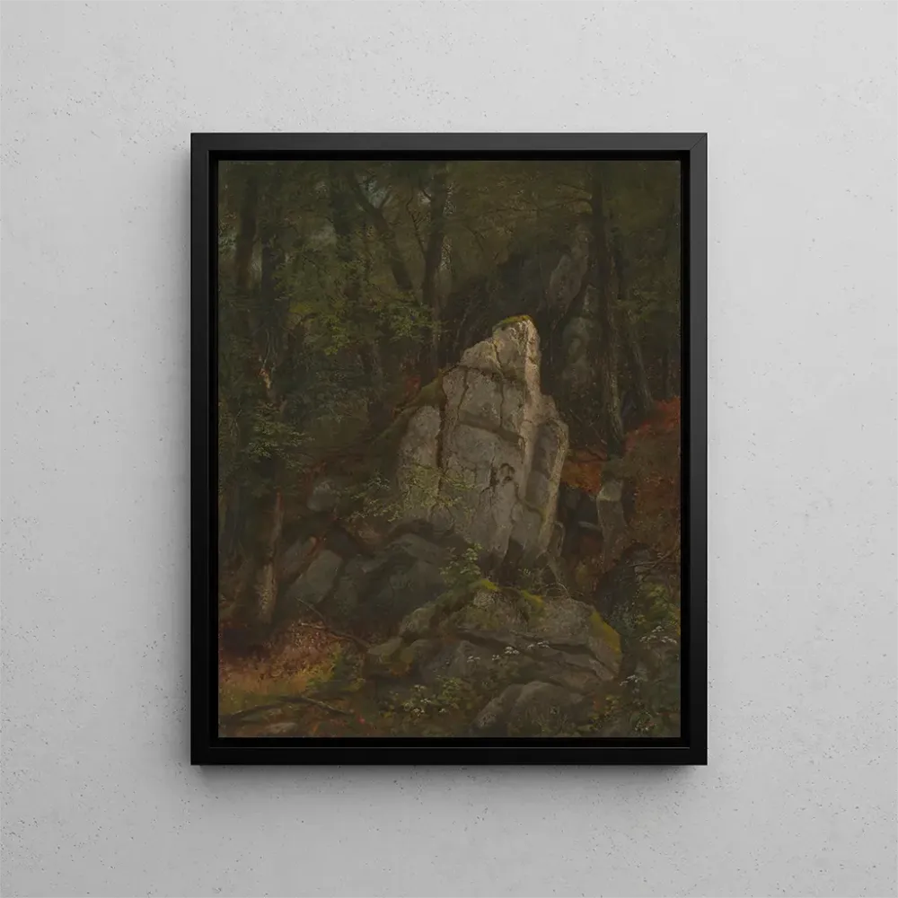 Tableau Étude des roches du ravin de Pearson - Asher Brown Durand | Reproduction Artem Legrand
