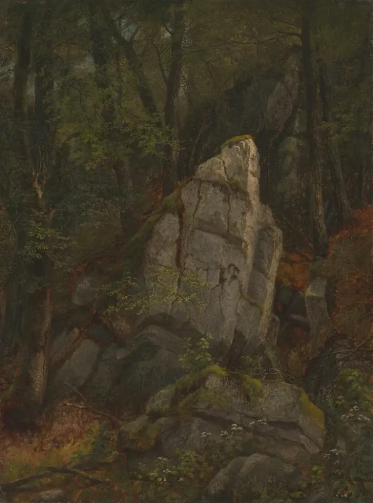 Tableau Étude des roches du ravin de Pearson - Asher Brown Durand | Reproduction Artem Legrand