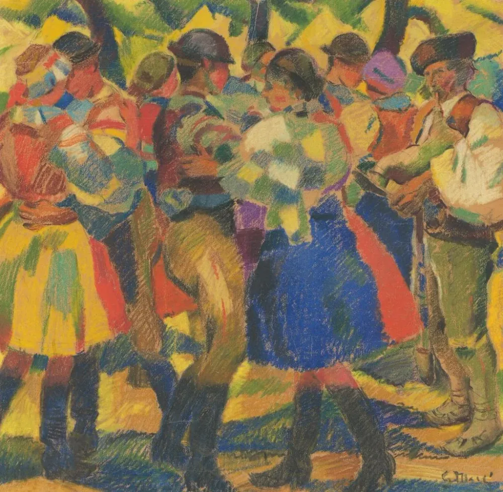 Tableau Étude pour la peinture Mariage I - Gustav Mall | Reproduction Artem Legrand