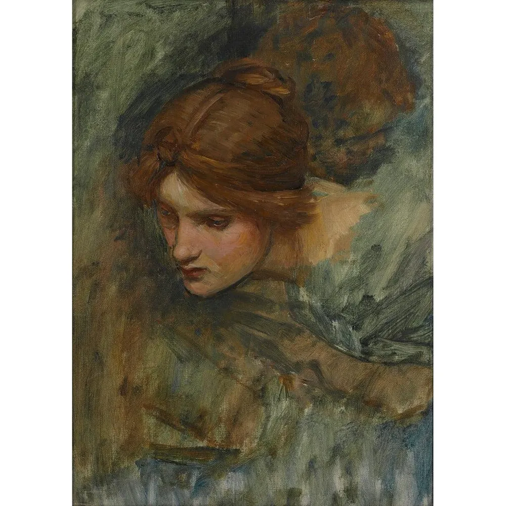 Tableau Étude pour la tête de Vénus dans L'Éveil d'Adonis - John William Waterhouse | Reproduction Artem Legrand