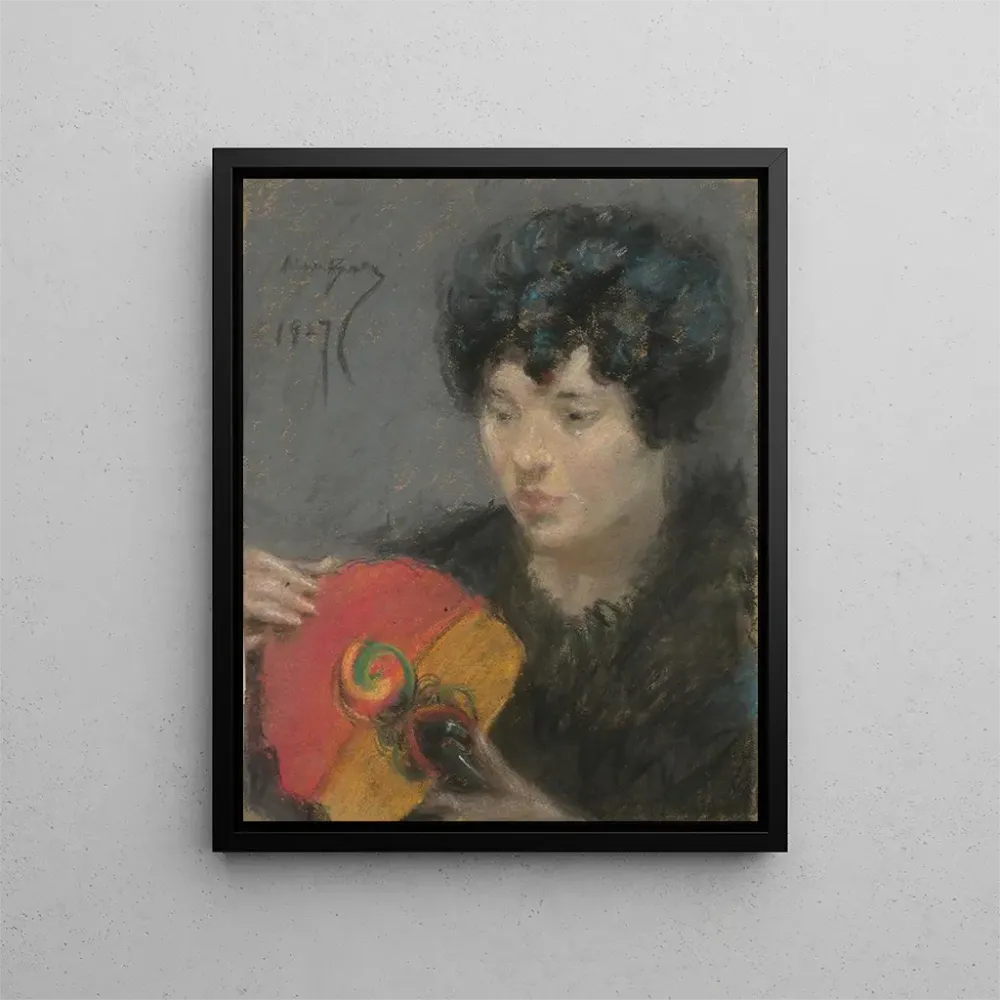 Tableau Étudier avec un ventilateur - Alice Pike Barney | Reproduction Artem Legrand