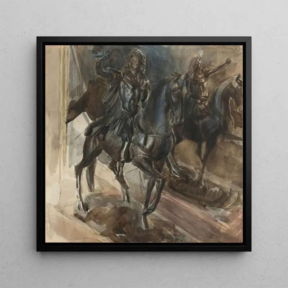 Tableau Une statue en bronze de Louis XIV - Giovanni Boldini | Reproduction Artem Legrand