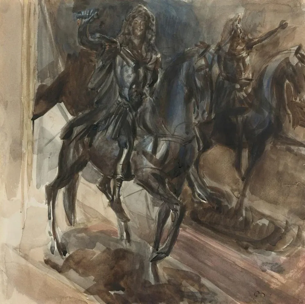 Tableau Une statue en bronze de Louis XIV - Giovanni Boldini | Reproduction Artem Legrand
