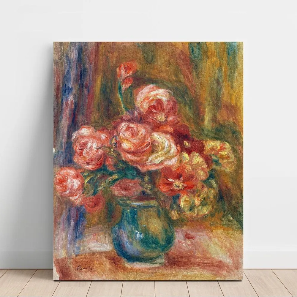 Tableau Vase de roses - Pierre-Auguste Renoir | Reproduction Artem Legrand