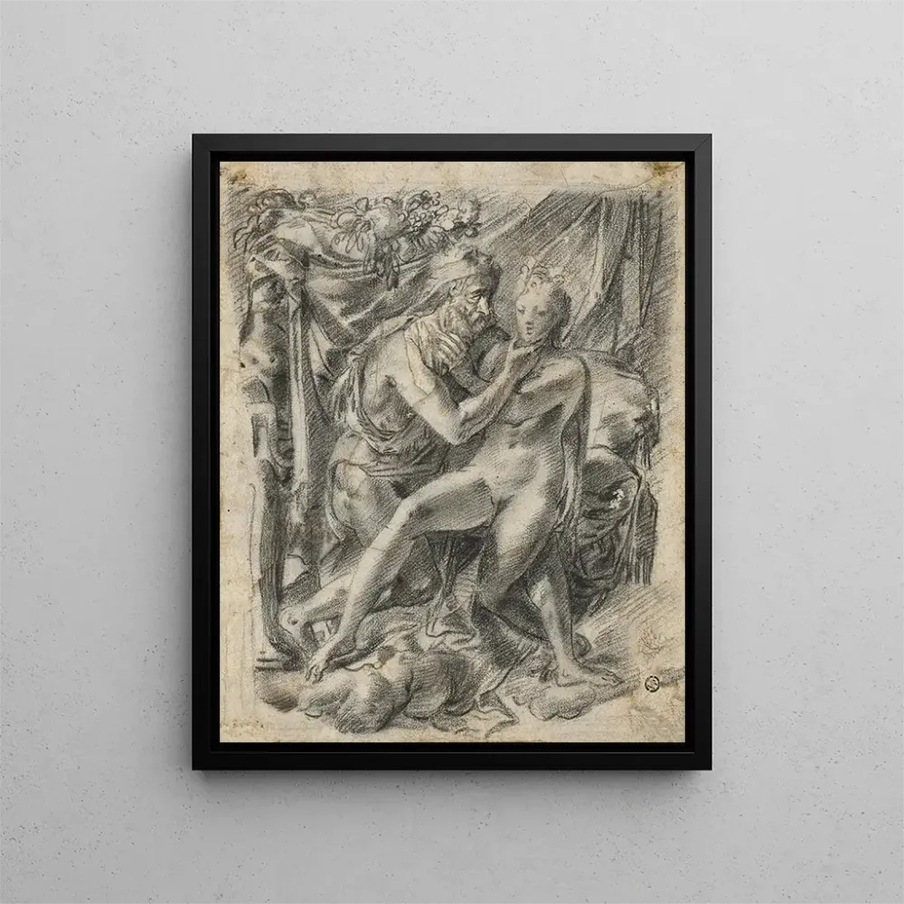Tableau Vertumne et Pomone - Anonyme | Reproduction Artem Legrand