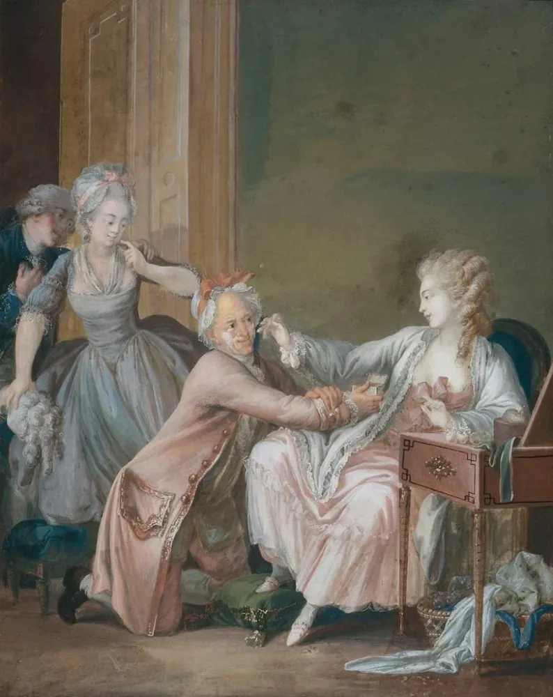 Tableau Le Vieillard fard - Antoine Borel | Reproduction Artem Legrand