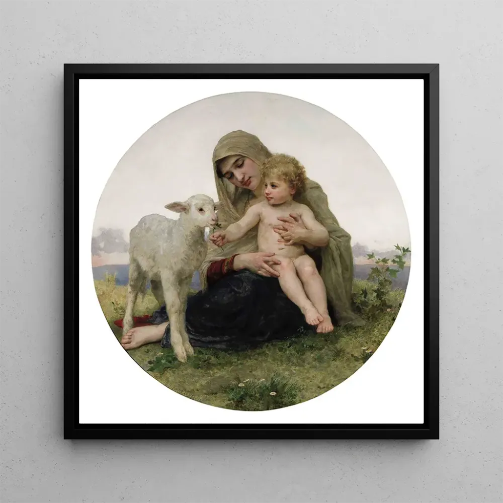 Tableau La Vierge et l'Agneau - William Bouguereau | Reproduction Artem Legrand