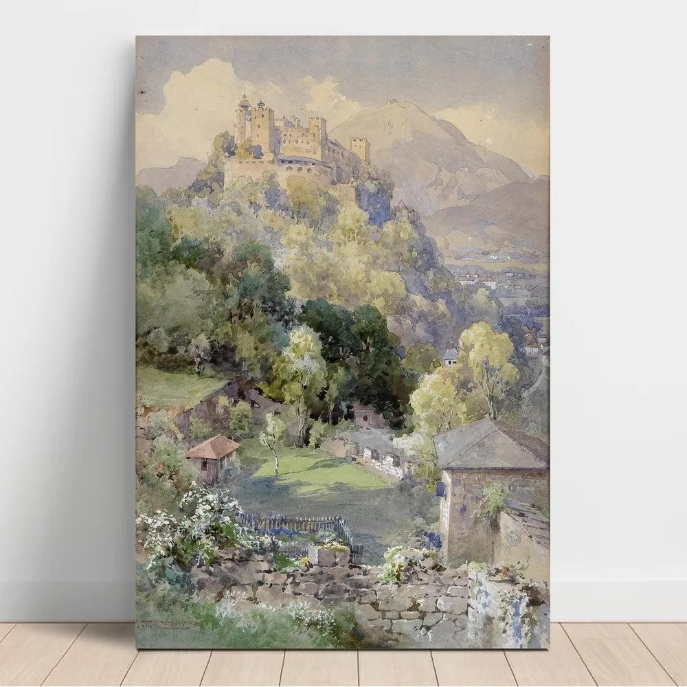Tableau Vue sur la forteresse de Hohensalzburg - Edward Theodore Compton | Reproduction Artem Legrand