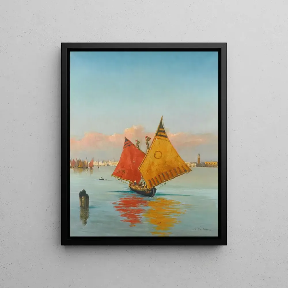 Tableau Vue à travers la lagune de Venise - Achille Vertunni | Reproduction Artem Legrand