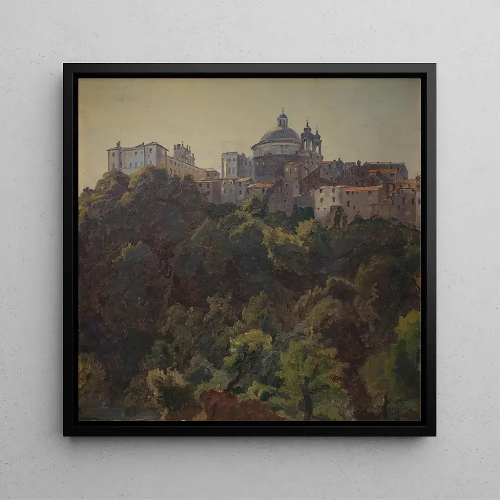 Tableau Vue vers Ariccia et le Palazzo Chigi et S Maria dell'Assunzione, Italie - Thorald Lsse | Reproduction Artem Legrand