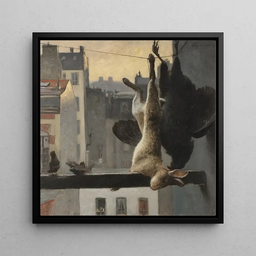 Tableau Vue de la ville avec nature morte - Hugo Salmson | Reproduction Artem Legrand