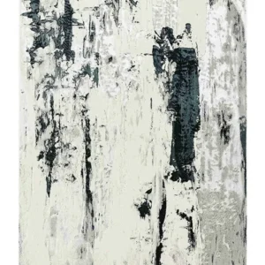 Asiatic London Aurora Glacier Metallic Medium Rug, Silver