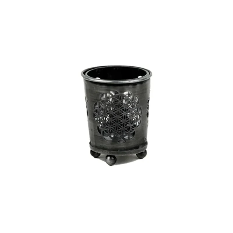 Bougeoir Fleur de Vie en fer Astroya