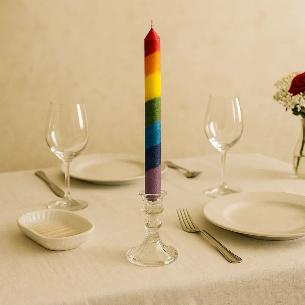 Bougeoir en verre de table Astroya