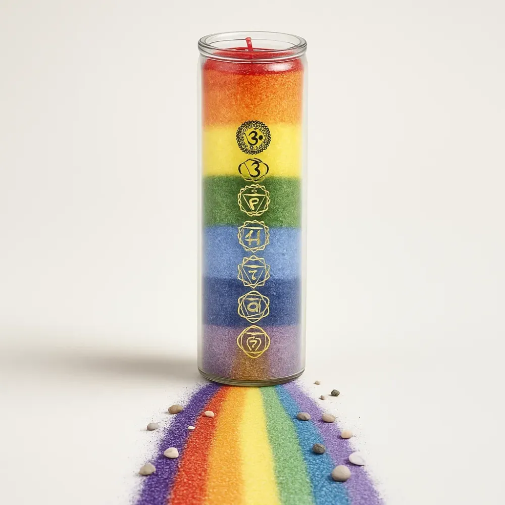 Bougie 7 chakras aux huiles essentielles - Yogi & Yogini Astroya