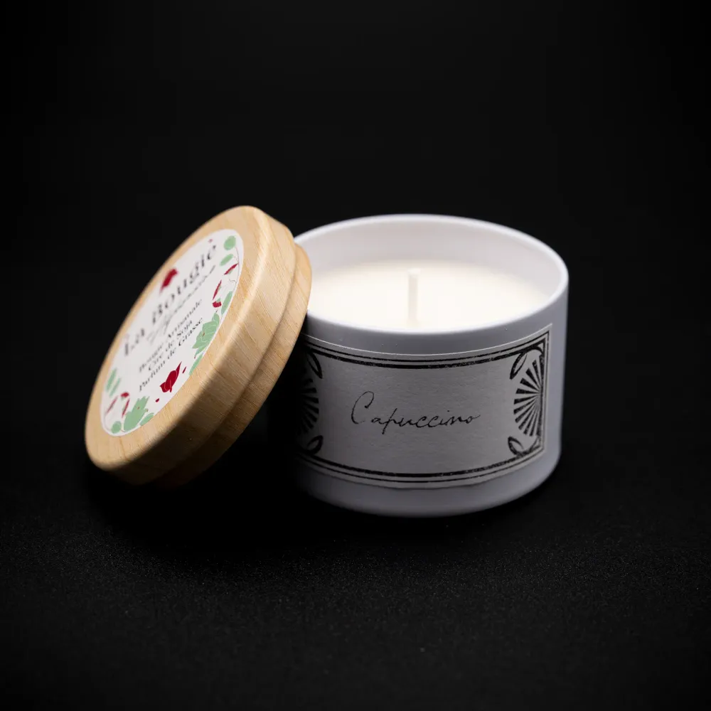 Bougie parfumée cappuccino en cire de soja naturelle - Parfum d’un café doux et réconfortant Atelier Alphonsine