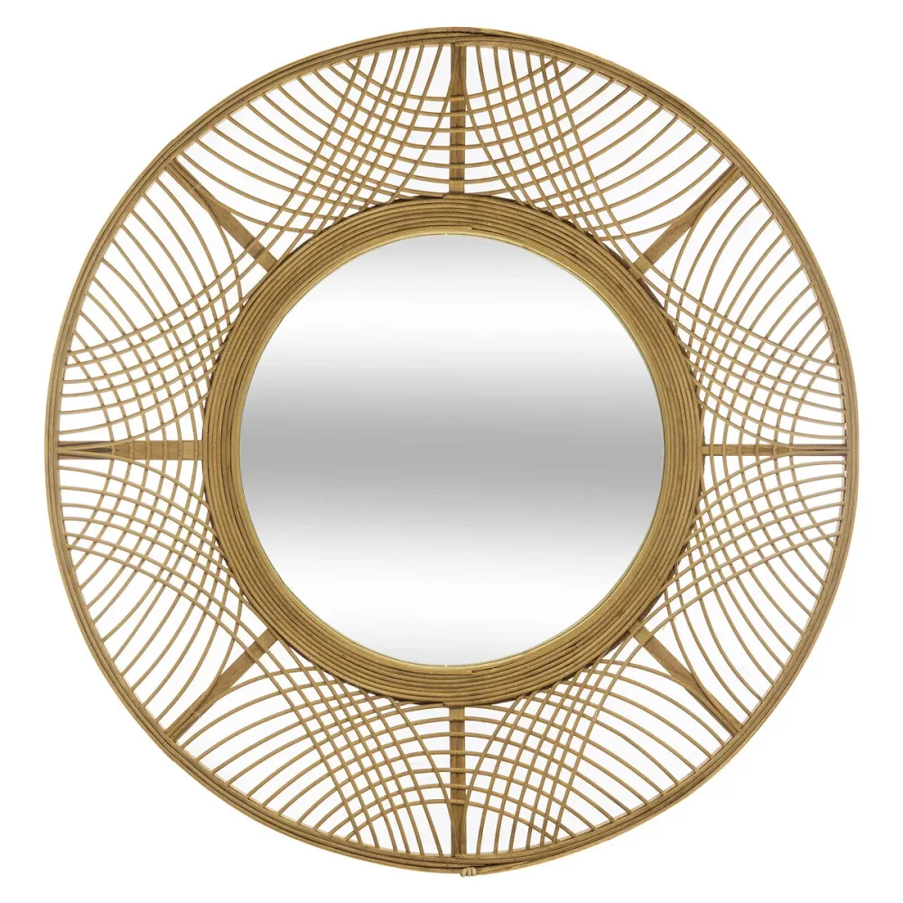 Atmosphera Miroir Ina bambou Ø71cm - Naturel