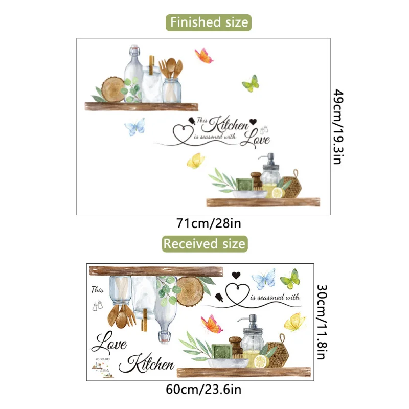 Autocollant mural décoratif pour cuisinière en PVC imperméable - Sticker cuisine design cartoon