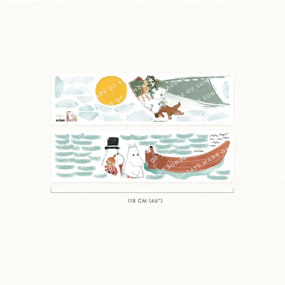 Autocollants muraux Aventure en mer des Moomins