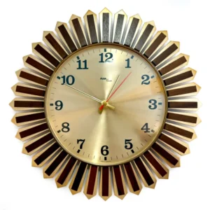 Horloge murale Starburst AVIA (Suisse) 28 cm | Vers les années 1960/70