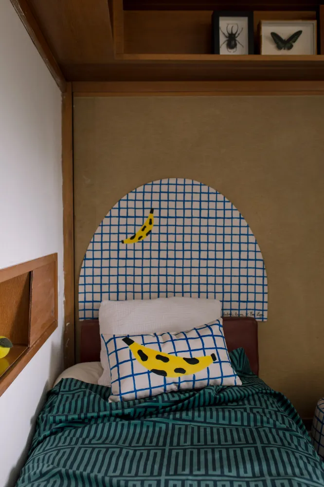 Tenture tête de lit - Banana Babel Brune