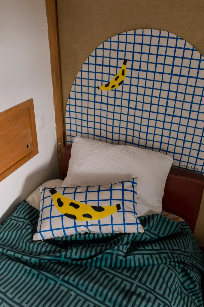 Tenture tête de lit - Banana Babel Brune