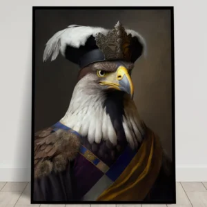 Poster Baroque Aigle Noble - Décoration Murale Animale, Affiche d'Oiseaux à Encadrer Balthazart Studio