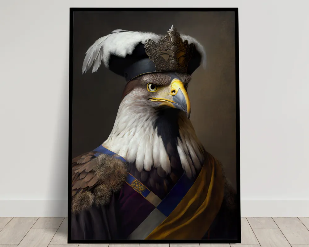 Poster Baroque Aigle Noble - Décoration Murale Animale, Affiche d'Oiseaux à Encadrer Balthazart Studio