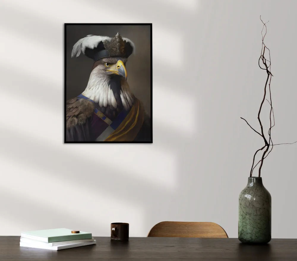 Poster Baroque Aigle Noble - Décoration Murale Animale, Affiche d'Oiseaux à Encadrer Balthazart Studio