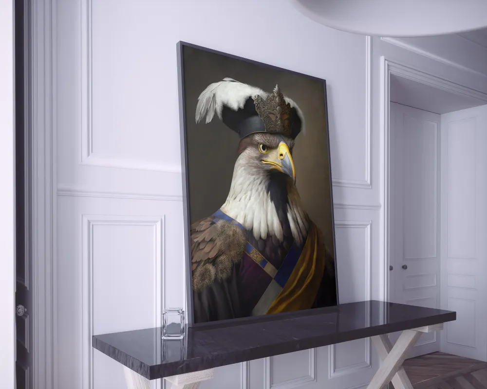 Poster Baroque Aigle Noble - Décoration Murale Animale, Affiche d'Oiseaux à Encadrer Balthazart Studio