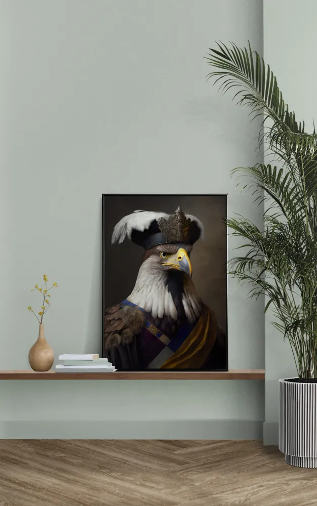 Poster Baroque Aigle Noble - Décoration Murale Animale, Affiche d'Oiseaux à Encadrer Balthazart Studio