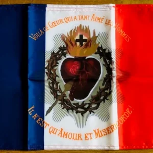 Drapeau Sacré Coeur Français Bannières de Chrétienté