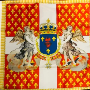 Drapeau Sacré-Cœur Lys de France Bannières de Chrétienté