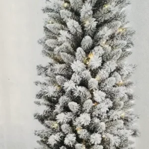 Sapin étroit enneigé 7 pi. Illuminé Beau Site Création fleuristerie